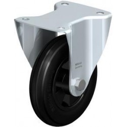 采用软橡胶轮胎和双层物料实心橡胶轮胎的单轮和脚轮