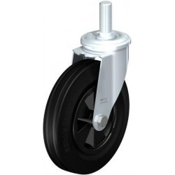 采用标准实心橡胶轮胎和橡胶胎面的单轮和脚轮