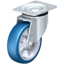 采用 Blickle Besthane® Soft 浇铸聚氨酯胎面的重型负载单轮和脚轮