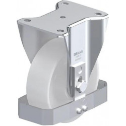 钢板压制定向脚轮, 重型负载设计, 带顶板配件, 和钢制脚挡, 尼龙轮