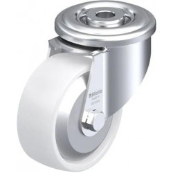 带螺栓孔的钢板压制万向脚轮,  聚丙烯单轮, 配钢制防线盖